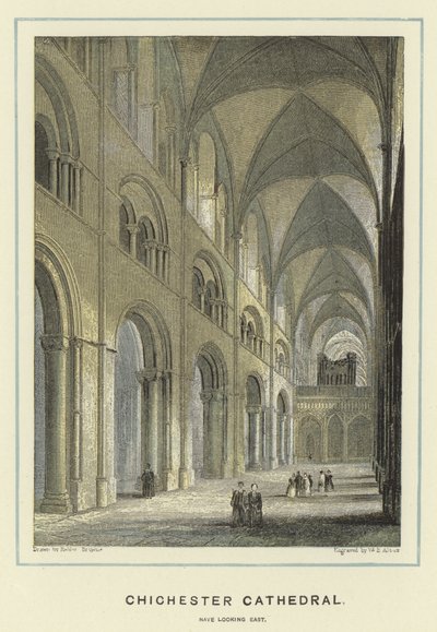 Kathedrale von Chichester, Kirchenschiff nach Osten blickend von Hablot Knight Browne